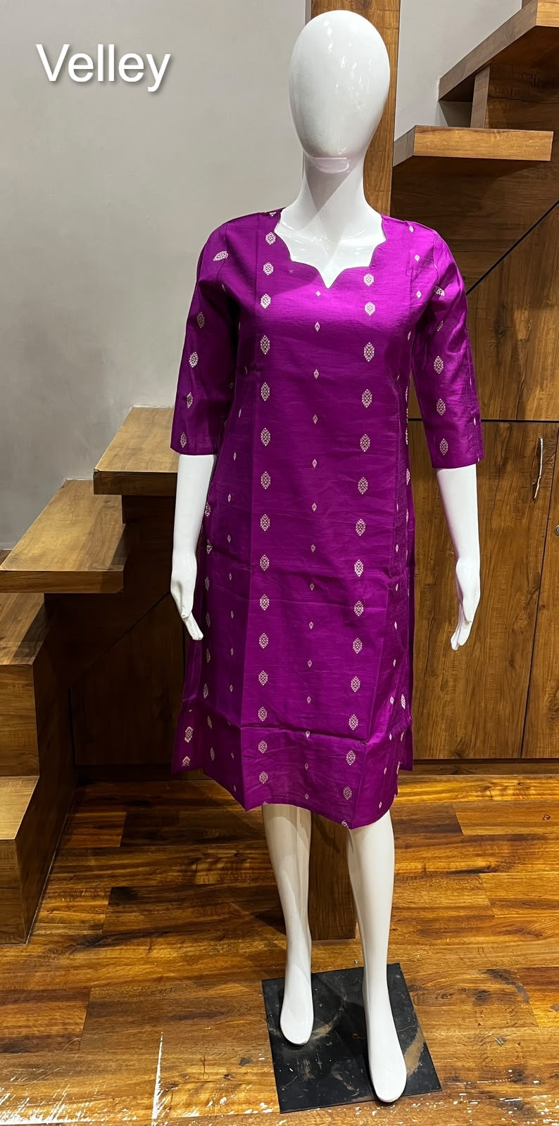 Raw Silk 2109 Velley Knee Length Kurtis Manufacturer