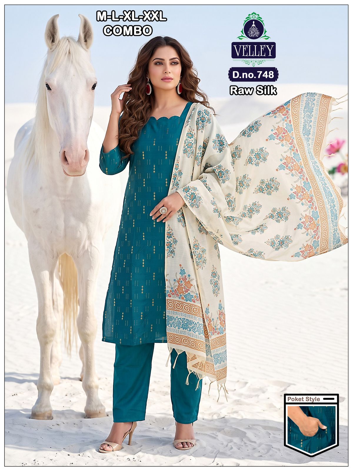 Raw Silk 2908 Velley Readymade Pant Style Suits Supplier Ahmedabad