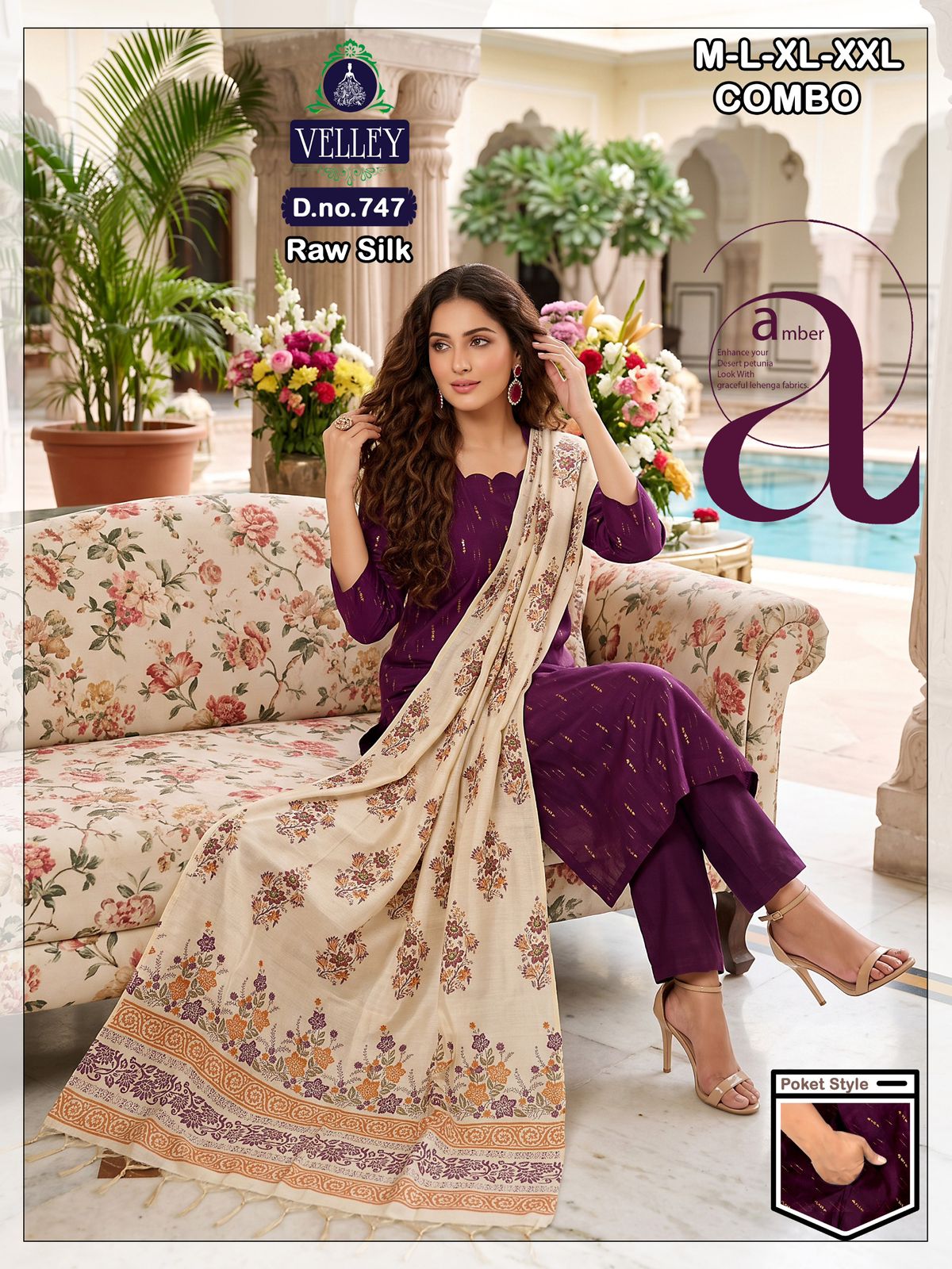 Raw Silk 2908 Velley Readymade Pant Style Suits Supplier Ahmedabad