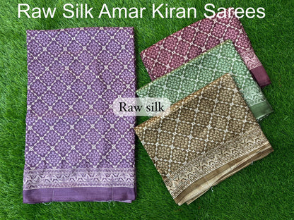 Raw Silk Amar Kiran Sarees Wholesale Rate