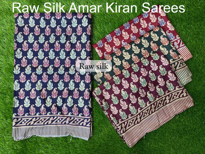 Raw Silk Amar Kiran Sarees Wholesale Rate