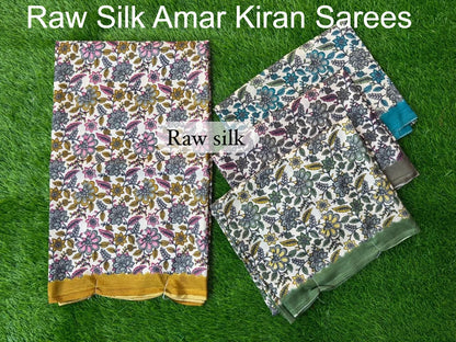 Raw Silk Amar Kiran Sarees Wholesale Rate