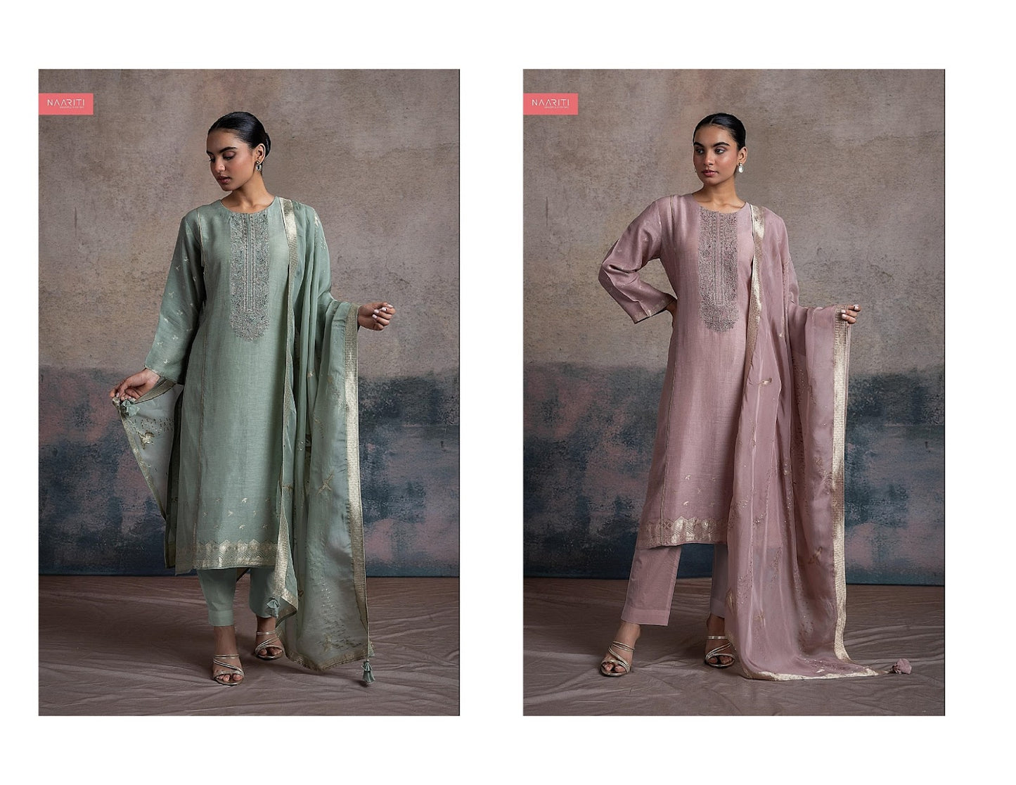 Rawai Naariti Linen Pant Style Suits Supplier India