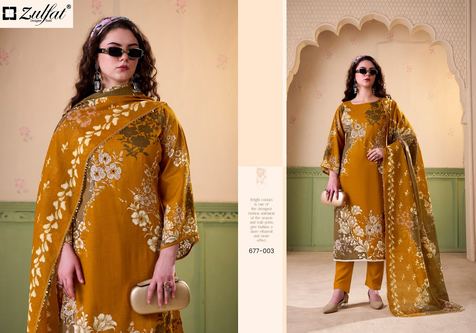 Rawiya Zulfat Designer Jaam Cotton Karachi Salwar Suits Supplier Ahmedabad
