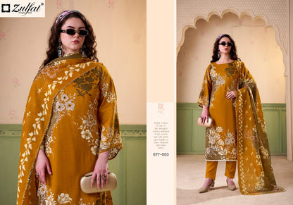 Rawiya Zulfat Designer Jaam Cotton Karachi Salwar Suits Supplier Ahmedabad