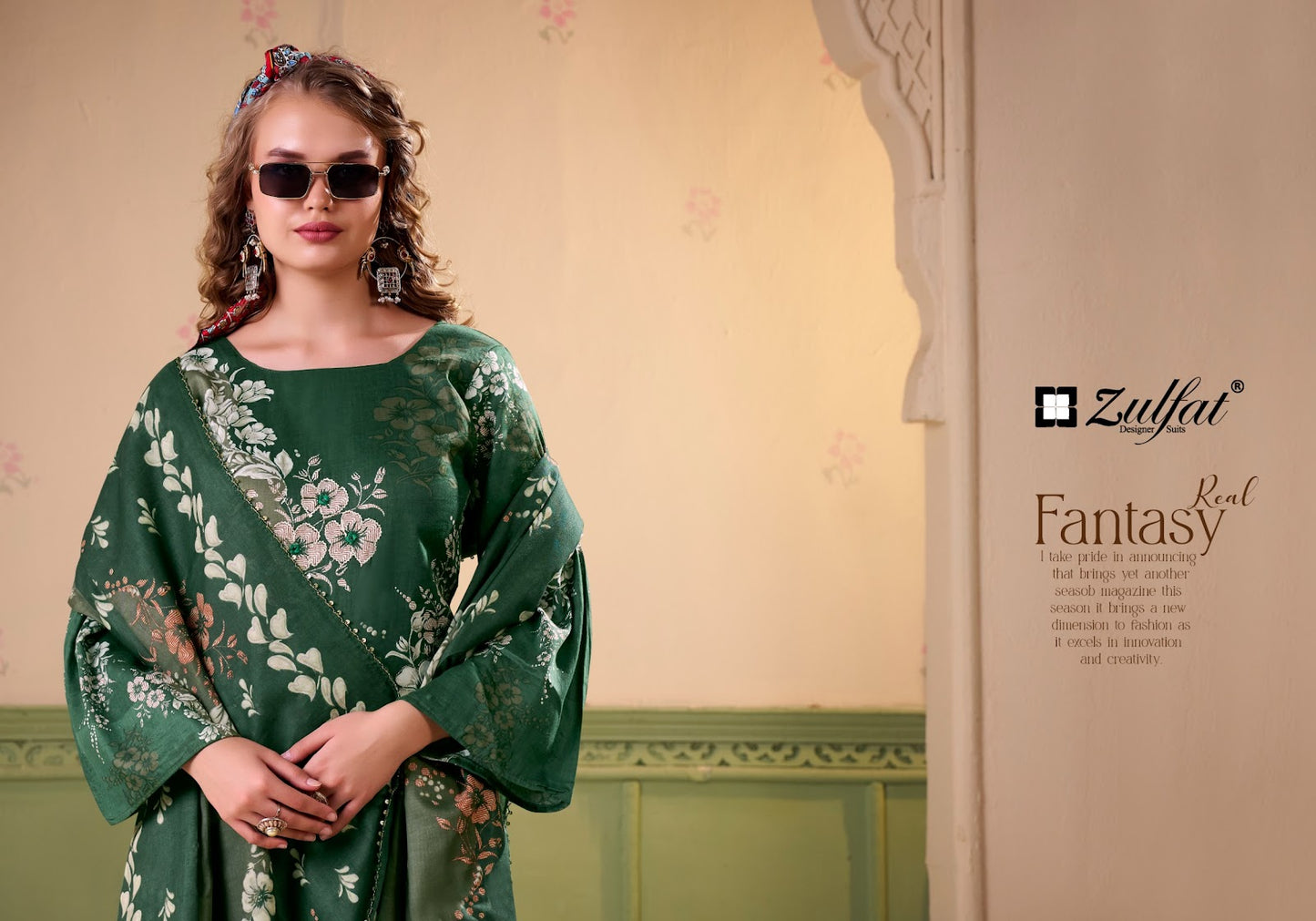Rawiya Zulfat Designer Jaam Cotton Karachi Salwar Suits Supplier Ahmedabad