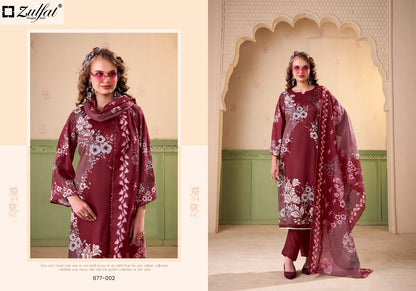 Rawiya Zulfat Designer Jaam Cotton Karachi Salwar Suits Supplier Ahmedabad