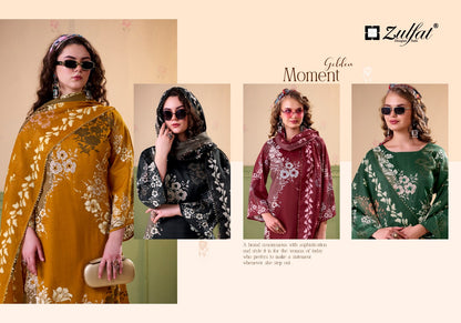 Rawiya Zulfat Designer Jaam Cotton Karachi Salwar Suits Supplier Ahmedabad