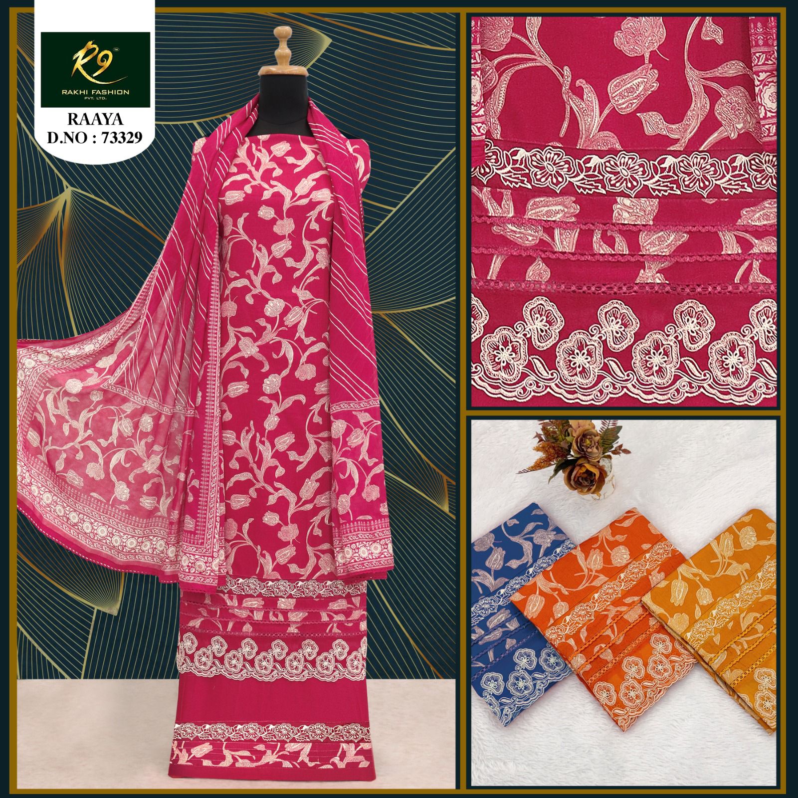 Rayaa Rakhi Fashion Cotton Salwar Suits Supplier Ahmedabad