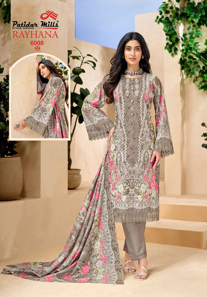 Rayhana Vol 2 Patidar Mills Cotton Karachi Salwar Suits Supplier