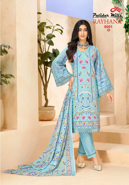 Rayhana Vol 2 Patidar Mills Cotton Karachi Salwar Suits Supplier