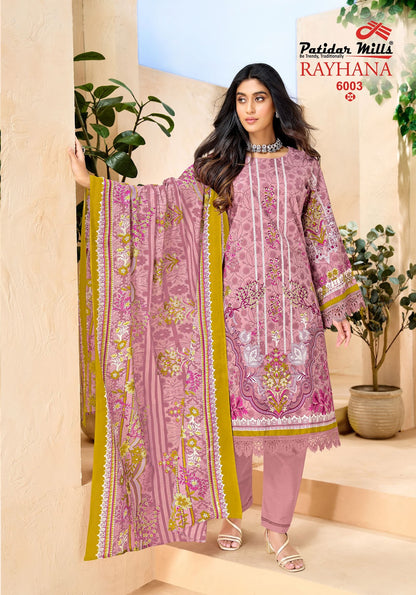 Rayhana Vol 2 Patidar Mills Cotton Karachi Salwar Suits Supplier