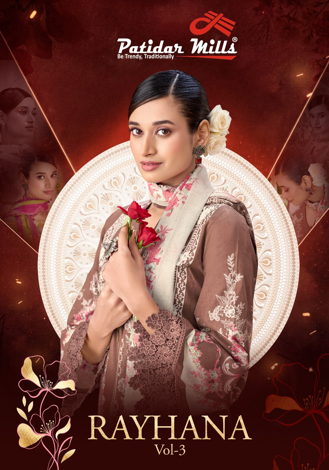Rayhana Vol 3 Patidar Mills Cotton Karachi Salwar Suits Manufacturer Ahmedabad