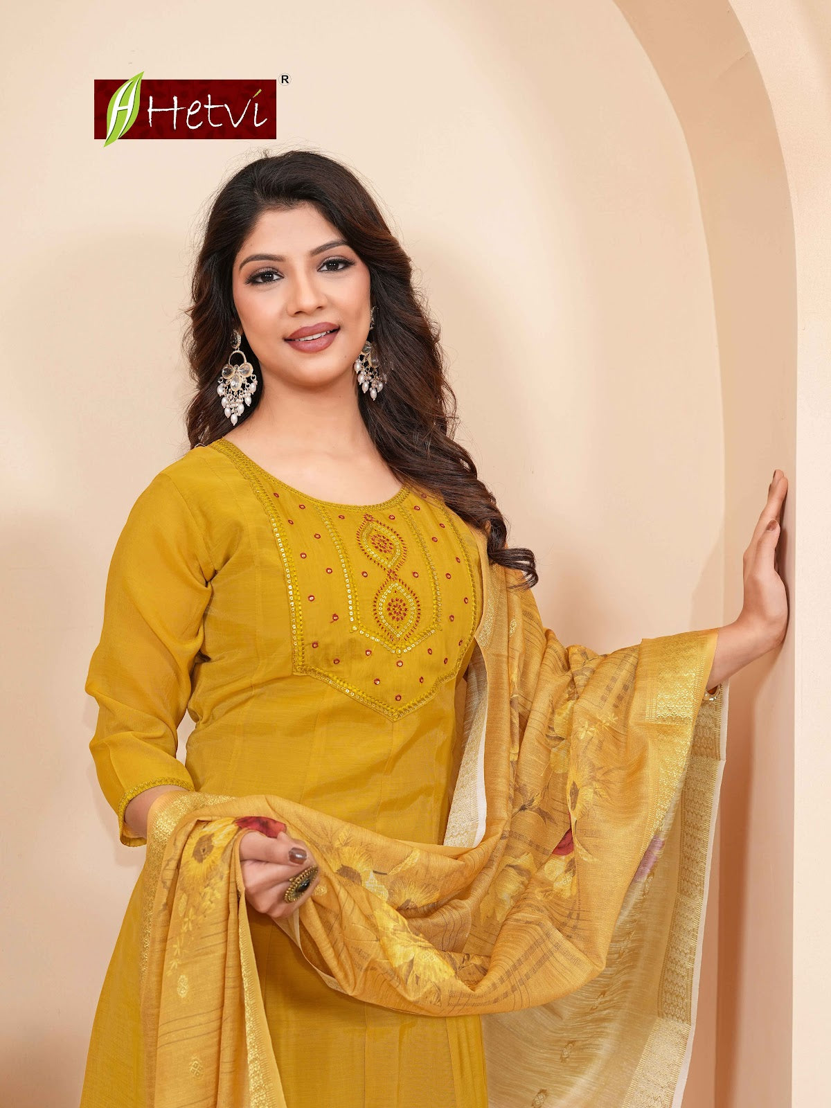 Raylee Hetvi Chanderi Readymade Anarkali Suits Exporter Gujarat
