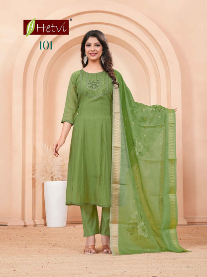 Raylee Hetvi Chanderi Readymade Anarkali Suits Exporter Gujarat