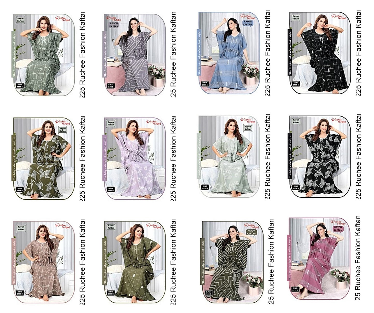Rayon 010225 Ruchee Fashion Kaftan Nighty Manufacturer Ahmedabad