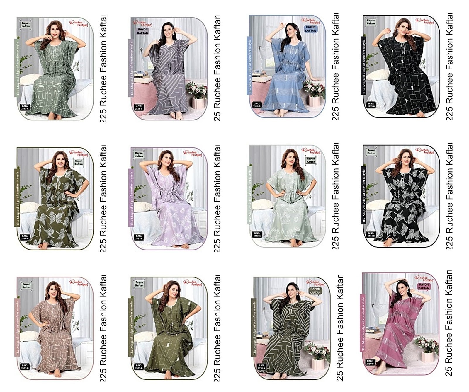 Rayon 010225 Ruchee Fashion Kaftan Nighty Manufacturer Ahmedabad