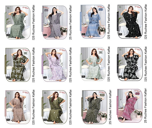 Rayon 010225 Ruchee Fashion Kaftan Nighty Manufacturer Ahmedabad