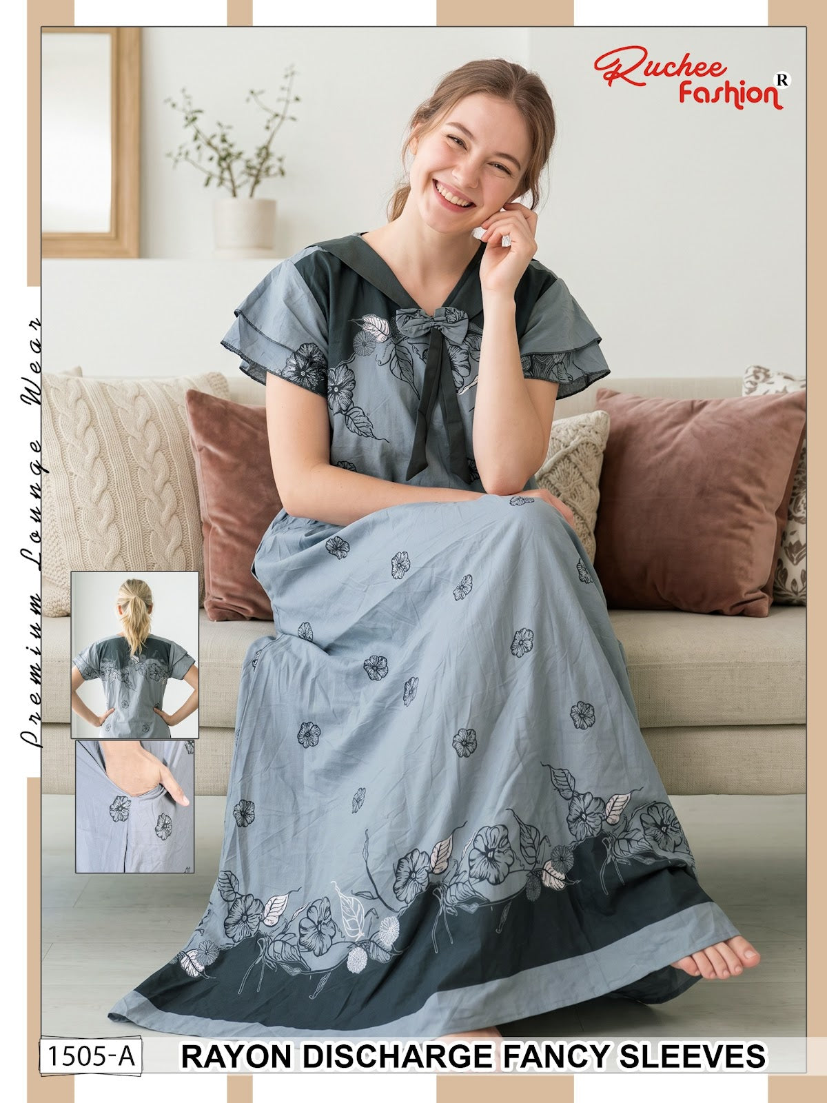 Rayon 070726 Ruchee Fashion Night Gowns Exporter