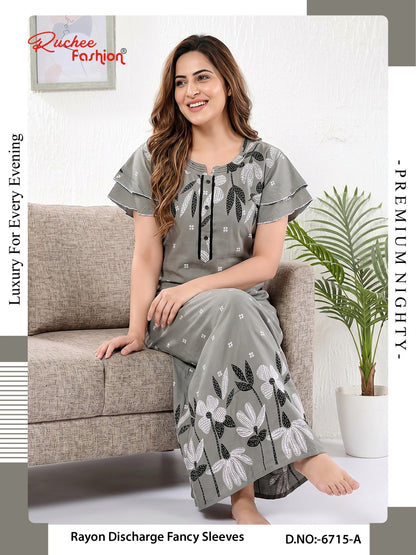 Rayon 070726 Ruchee Fashion Night Gowns Exporter