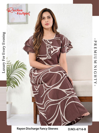 Rayon 070726 Ruchee Fashion Night Gowns Exporter