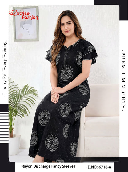 Rayon 070726 Ruchee Fashion Night Gowns Exporter