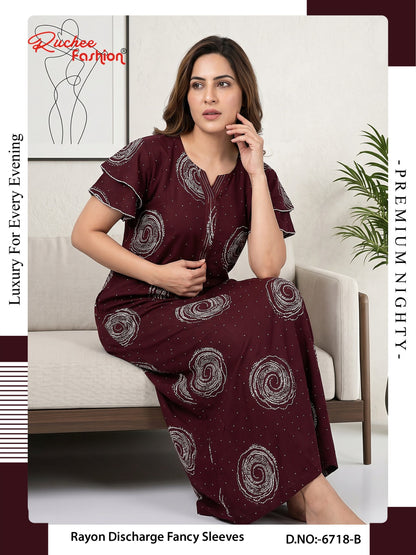 Rayon 070726 Ruchee Fashion Night Gowns Exporter