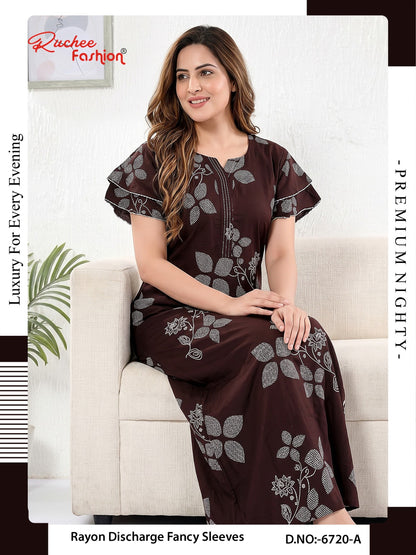 Rayon 070726 Ruchee Fashion Night Gowns Exporter
