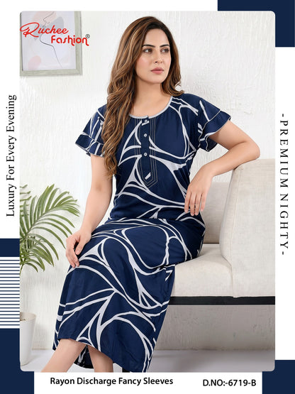Rayon 070726 Ruchee Fashion Night Gowns Exporter