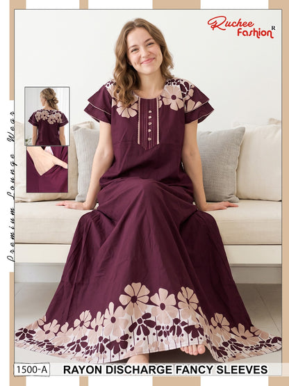 Rayon 070726 Ruchee Fashion Night Gowns Exporter