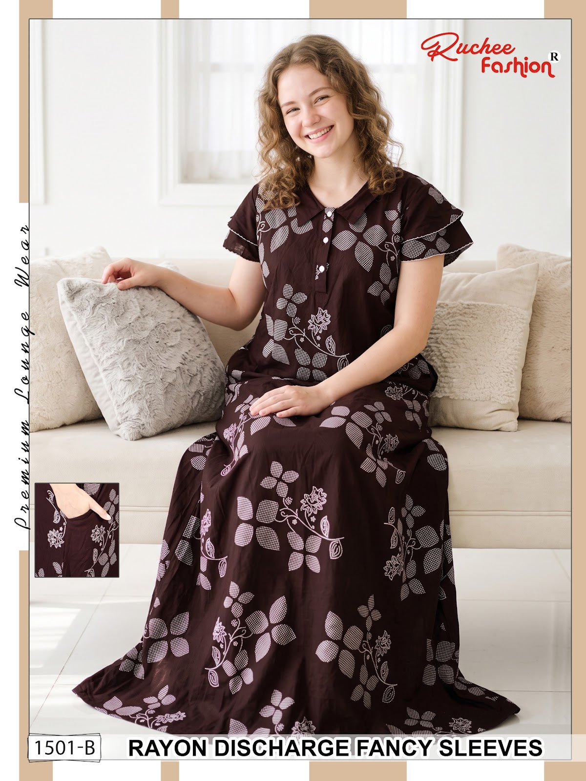 Rayon 070726 Ruchee Fashion Night Gowns Exporter
