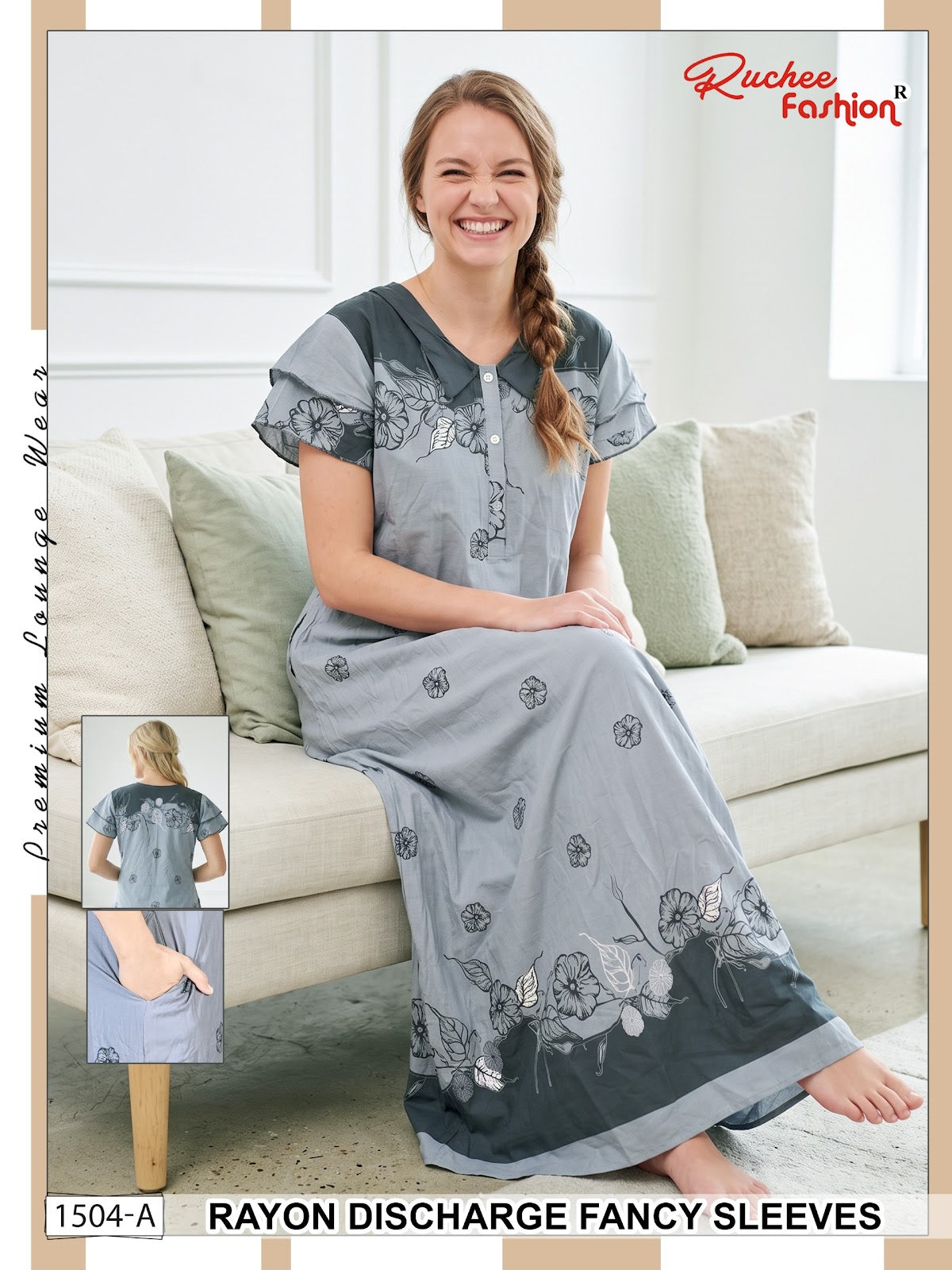 Rayon 070726 Ruchee Fashion Night Gowns Exporter