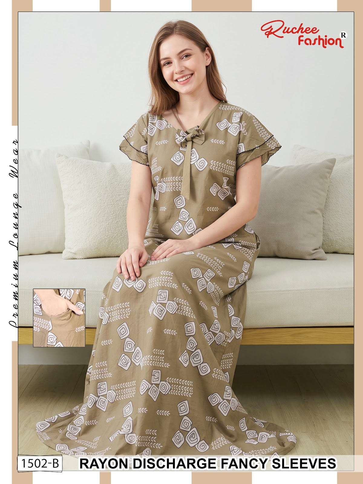 Rayon 070726 Ruchee Fashion Night Gowns Exporter