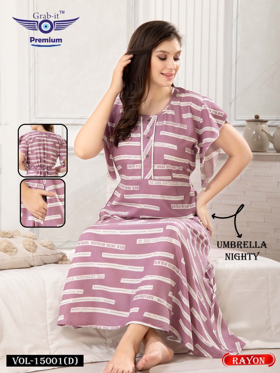 Rayon 151124 Grab It Night Gowns Wholesaler Ahmedabad