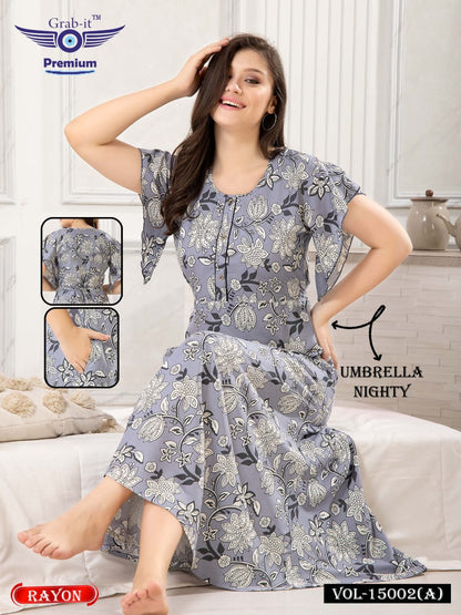 Rayon 151124 Grab It Night Gowns Wholesaler Ahmedabad