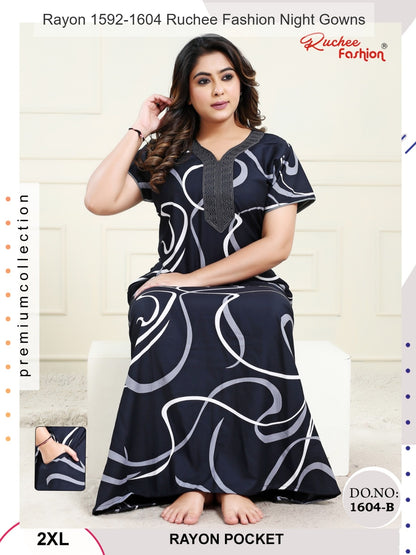 Rayon 1592-1604 Ruchee Fashion Night Gowns Manufacturer