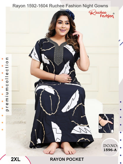 Rayon 1592-1604 Ruchee Fashion Night Gowns Manufacturer