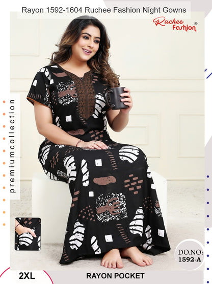 Rayon 1592-1604 Ruchee Fashion Night Gowns Manufacturer