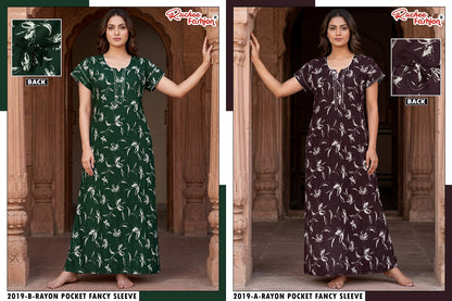Rayon 160726 Ruchee Fashion Night Gowns Manufacturer India
