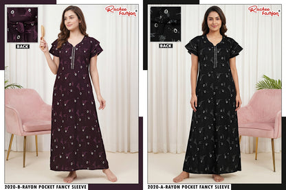 Rayon 160726 Ruchee Fashion Night Gowns Manufacturer India