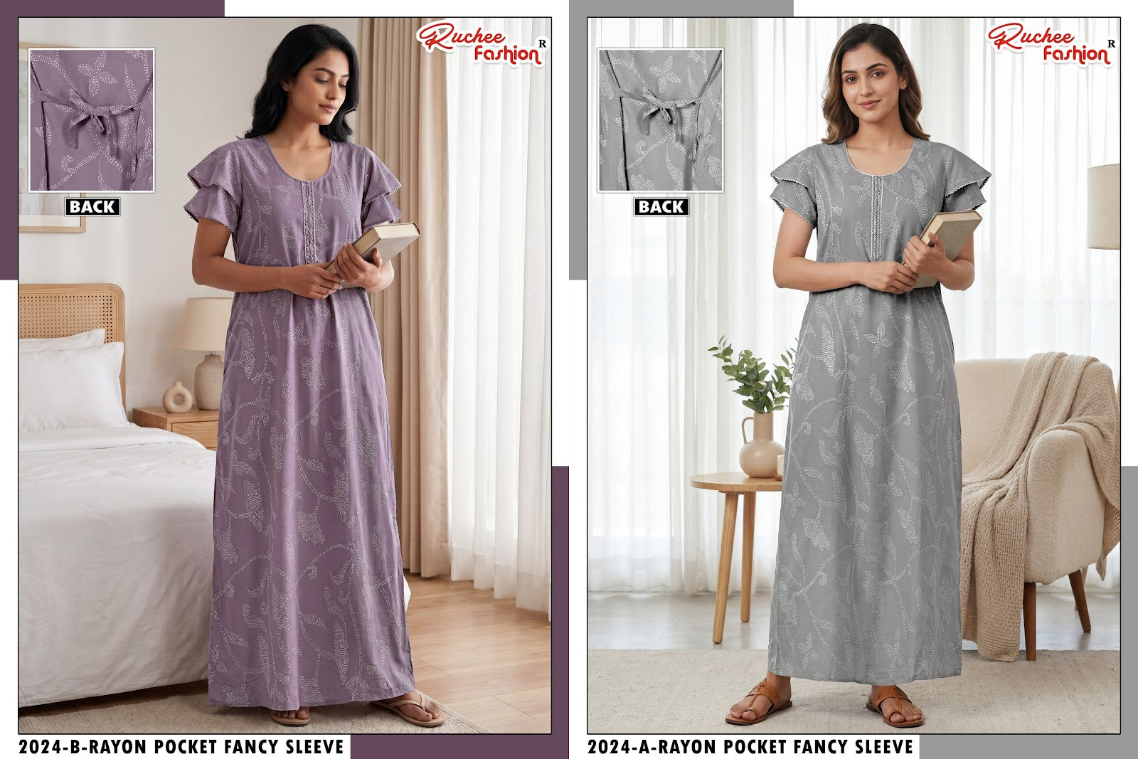 Rayon 160726 Ruchee Fashion Night Gowns Manufacturer India