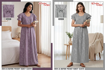 Rayon 160726 Ruchee Fashion Night Gowns Manufacturer India