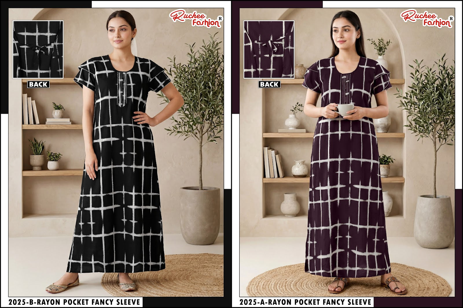 Rayon 160726 Ruchee Fashion Night Gowns Manufacturer India