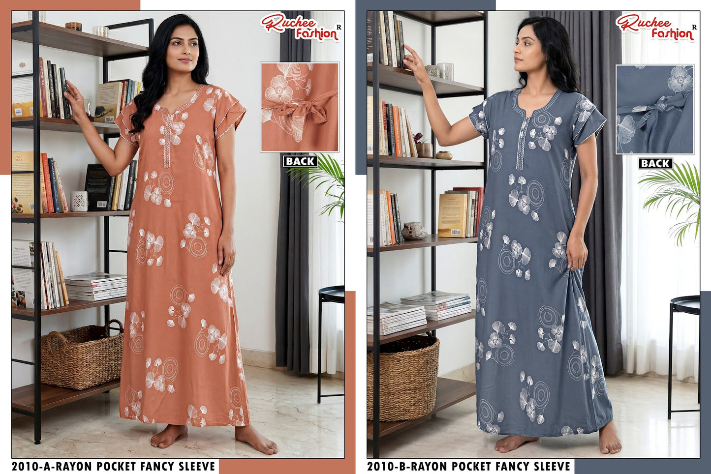 Rayon 160726 Ruchee Fashion Night Gowns Manufacturer India