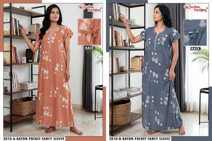Rayon 160726 Ruchee Fashion Night Gowns Manufacturer India