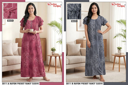 Rayon 160726 Ruchee Fashion Night Gowns Manufacturer India
