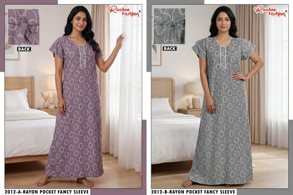Rayon 160726 Ruchee Fashion Night Gowns Manufacturer India