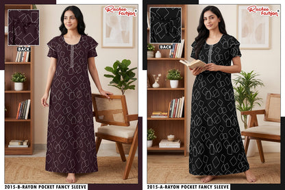Rayon 160726 Ruchee Fashion Night Gowns Manufacturer India