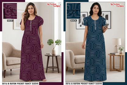 Rayon 160726 Ruchee Fashion Night Gowns Manufacturer India