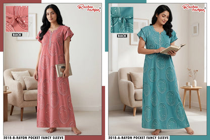 Rayon 160726 Ruchee Fashion Night Gowns Manufacturer India